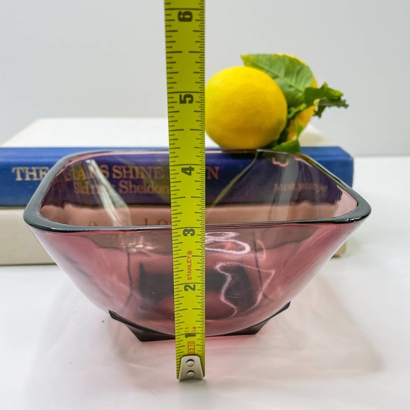 Vintage Hazel Atlas Moroccan Amethyst Colony Square Bowl - Picture 3 of 3